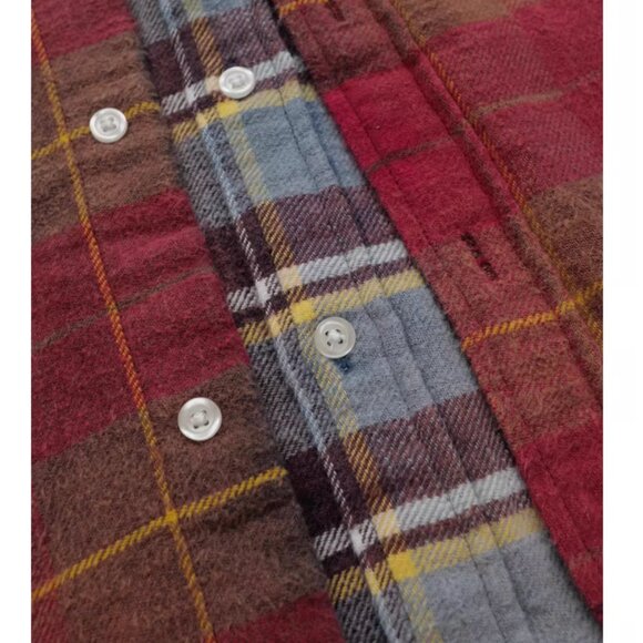 NWT R13 Layer Dbl Shirt Buttondown - Red W/blue Plaid Red & Blue - Picture 11 of 11
